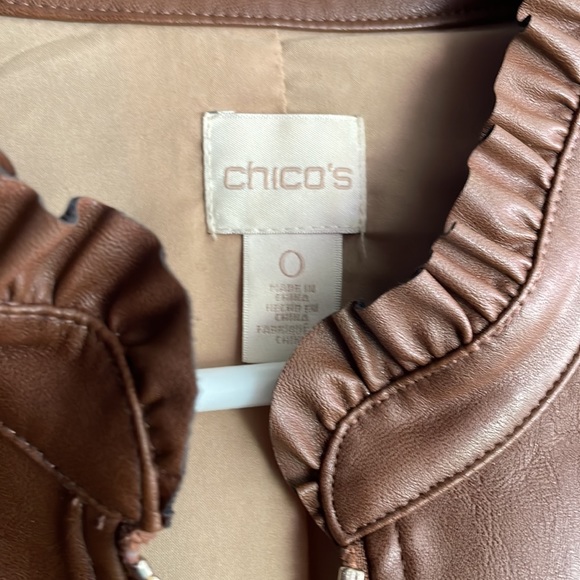Chico’s faux leather jacket - Picture 2 of 3